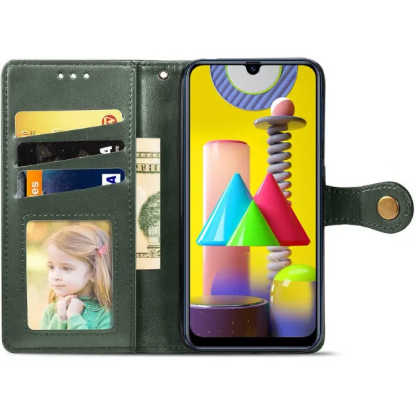 Кожаный чехол-книжка GETMAN Gallant (PU) для TECNO Spark 9 Pro (KH7n) — Зеленый — фото 2 Кожаный чехол-книжка GETMAN Gallant (PU) для TECNO Spark 9 Pro (KH7n) — Зеленый — фото 2