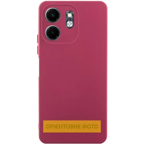 Чехол TPU GETMAN Liquid Silk Full Camera для TECNO Spark Go 2 — Бордовый