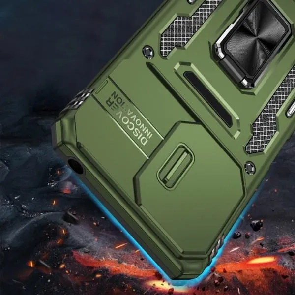 Ударопрочный чехол Camshield Army Ring для Xiaomi 14T — Оливковый — фото 2 Ударопрочный чехол Camshield Army Ring для Xiaomi 14T — Оливковый — фото 2