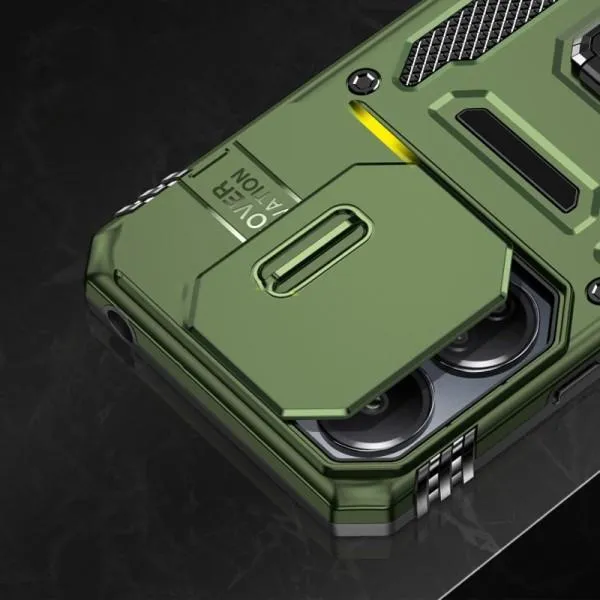 Ударопрочный чехол Camshield Army Ring для Xiaomi 14T — Оливковый — фото 3 Ударопрочный чехол Camshield Army Ring для Xiaomi 14T — Оливковый — фото 3