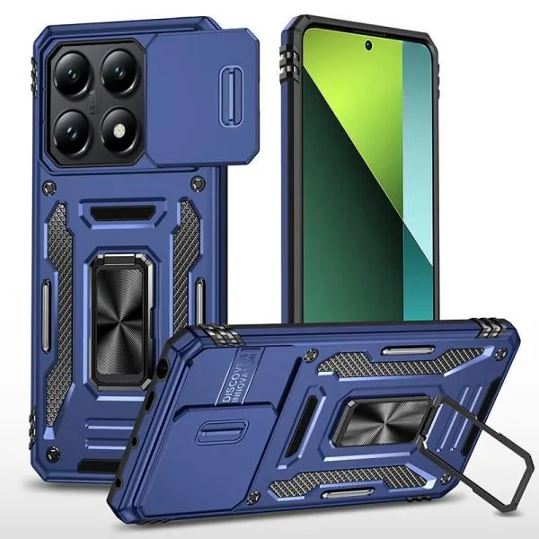 Ударопрочный чехол Camshield Army Ring для Xiaomi 14T — Синий — фото 1 Ударопрочный чехол Camshield Army Ring для Xiaomi 14T — Синий — фото 1