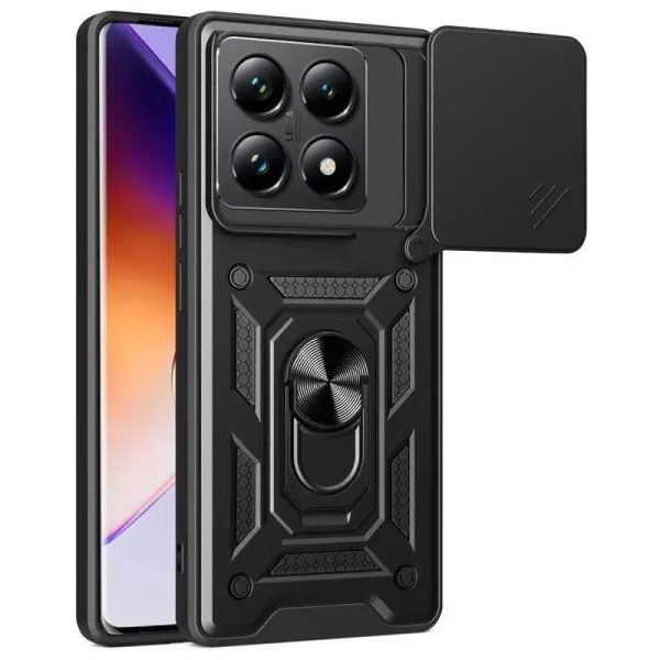 Чехол Ummi Camshield Serge Ring для Xiaomi 14T — Черный Чехол Ummi Camshield Serge Ring для Xiaomi 14T — Черный