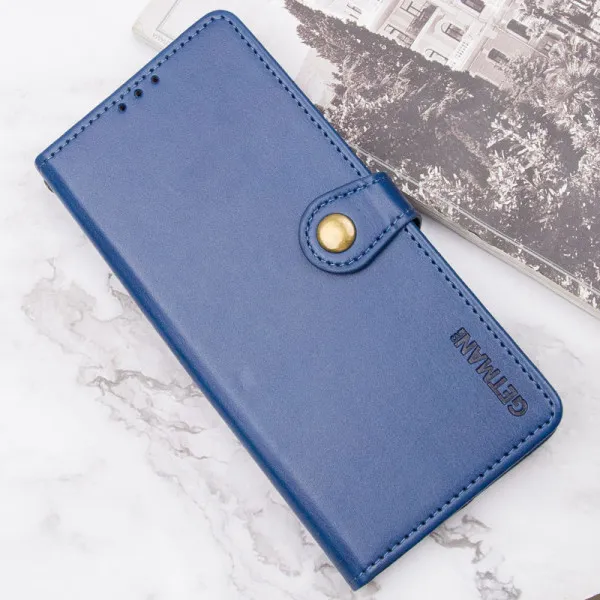 Кожаный чехол-книжка GETMAN Gallant (PU) для Xiaomi 15T Pro — Синий — фото 4 Кожаный чехол-книжка GETMAN Gallant (PU) для Xiaomi 15T Pro — Синий — фото 4
