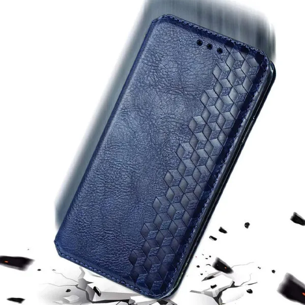 Кожаный чехол-книжка GETMAN Cubic (PU) для Xiaomi Mi 11 — Синий — фото 5 Кожаный чехол-книжка GETMAN Cubic (PU) для Xiaomi Mi 11 — Синий — фото 5