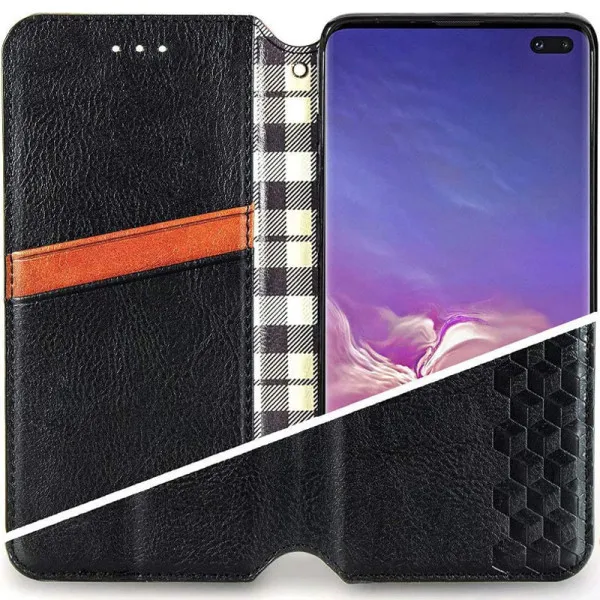 Кожаный чехол-книжка GETMAN Cubic (PU) для Xiaomi Mi 11 — Черный — фото 4 Кожаный чехол-книжка GETMAN Cubic (PU) для Xiaomi Mi 11 — Черный — фото 4