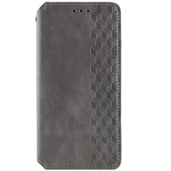 Кожаный чехол-книжка GETMAN Cubic (PU) для Xiaomi Poco F5 Pro — Серый — фото 1 Кожаный чехол-книжка GETMAN Cubic (PU) для Xiaomi Poco F5 Pro — Серый — фото 1