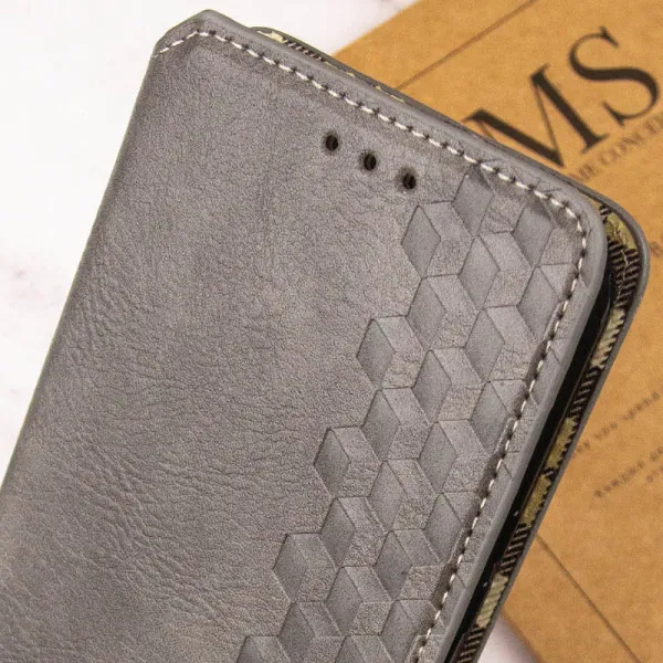 Кожаный чехол-книжка GETMAN Cubic (PU) для Xiaomi Poco F5 Pro — Серый — фото 5 Кожаный чехол-книжка GETMAN Cubic (PU) для Xiaomi Poco F5 Pro — Серый — фото 5
