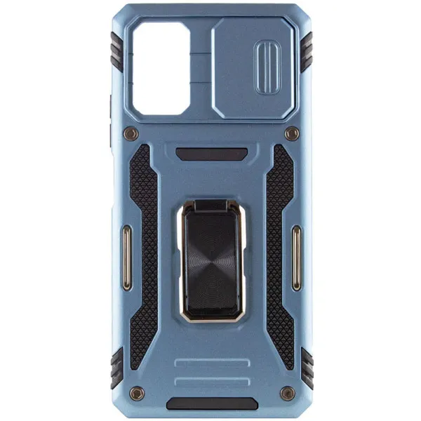 Ударопрочный чехол Camshield Army Ring для Xiaomi Poco F5 / Note 12 Turbo — Голубой — фото 3