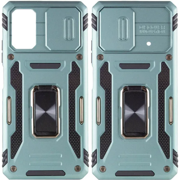 Ударопрочный чехол Camshield Army Ring для Xiaomi Poco F5 / Note 12 Turbo — Зеленый — фото 1