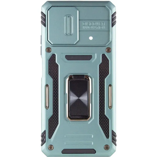 Ударопрочный чехол Camshield Army Ring для Xiaomi Poco F5 / Note 12 Turbo — Зеленый — фото 2