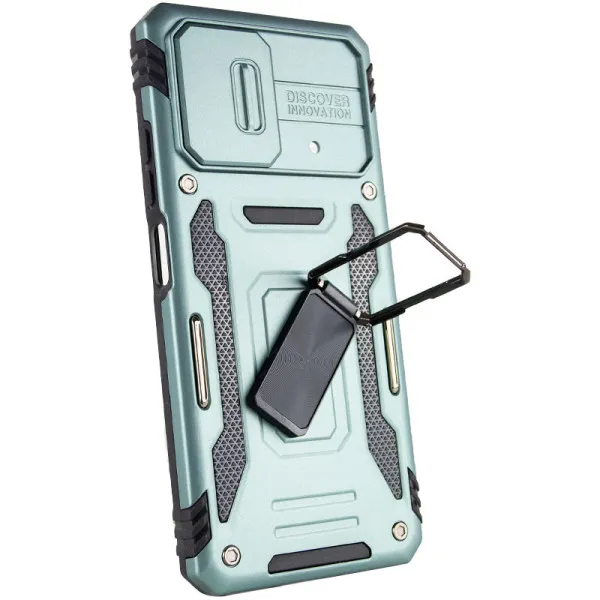 Ударопрочный чехол Camshield Army Ring для Xiaomi Poco F5 / Note 12 Turbo — Зеленый — фото 4