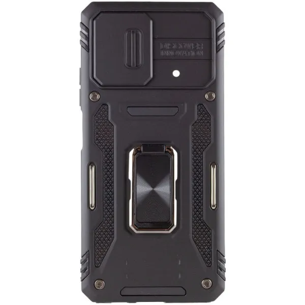 Ударопрочный чехол Camshield Army Ring для Xiaomi Poco F5 / Note 12 Turbo — Черный — фото 2