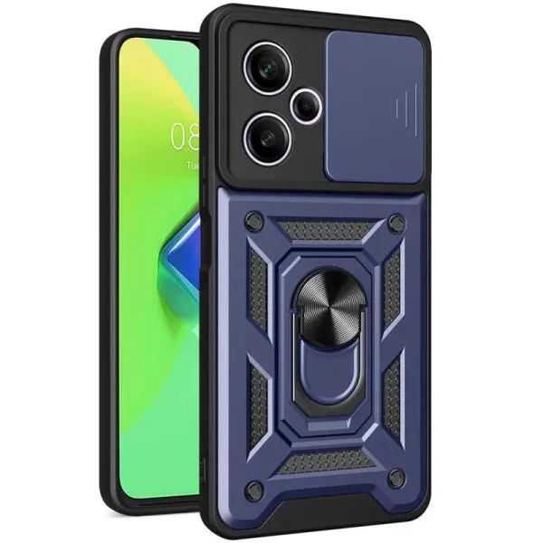 Чехол Ummi Camshield Serge Ring для Xiaomi Poco M6 Pro 5G — Синий — фото 1 Чехол Ummi Camshield Serge Ring для Xiaomi Poco M6 Pro 5G — Синий — фото 1