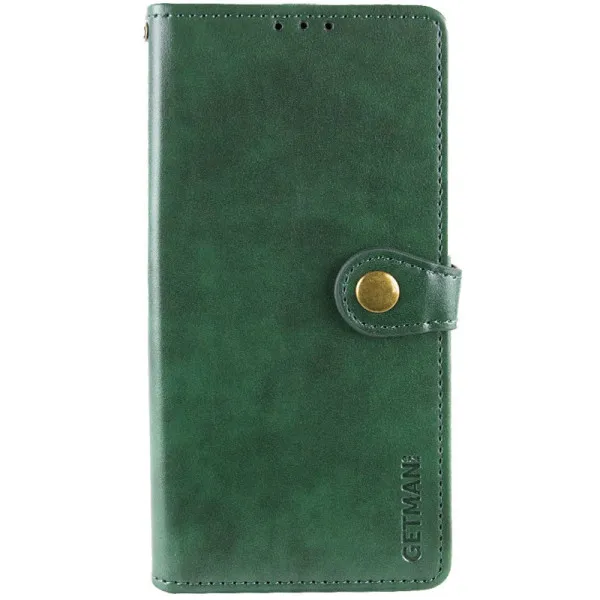 Кожаный чехол-книжка GETMAN Gallant (PU) для Xiaomi Poco M7 4G (Global) — Зеленый — фото 1 Кожаный чехол-книжка GETMAN Gallant (PU) для Xiaomi Poco M7 4G (Global) — Зеленый — фото 1