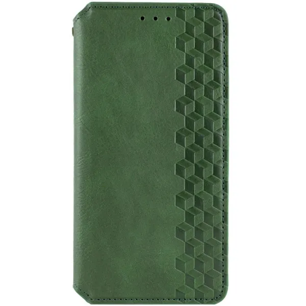 Кожаный чехол-книжка GETMAN Cubic (PU) для Xiaomi Poco X8 Pro Max — Зеленый — фото 1