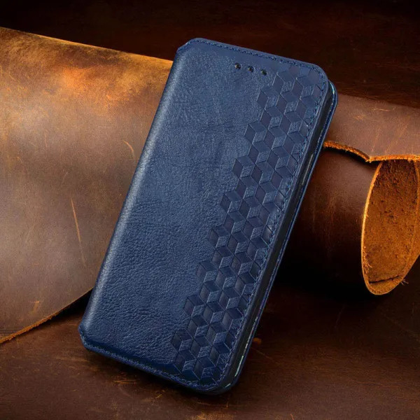 Шкіряний чохол-книжка GETMAN Cubic (PU) для Xiaomi Redmi 10 — Синій — фото 5