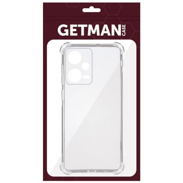 TPU чехол GETMAN Ease logo усиленные углы Full Camera для Xiaomi Poco X5 5G / Redmi Note 12 5G — Прозрачный — фото 3 TPU чехол GETMAN Ease logo усиленные углы Full Camera для Xiaomi Poco X5 5G / Redmi Note 12 5G — Прозрачный — фото 3
