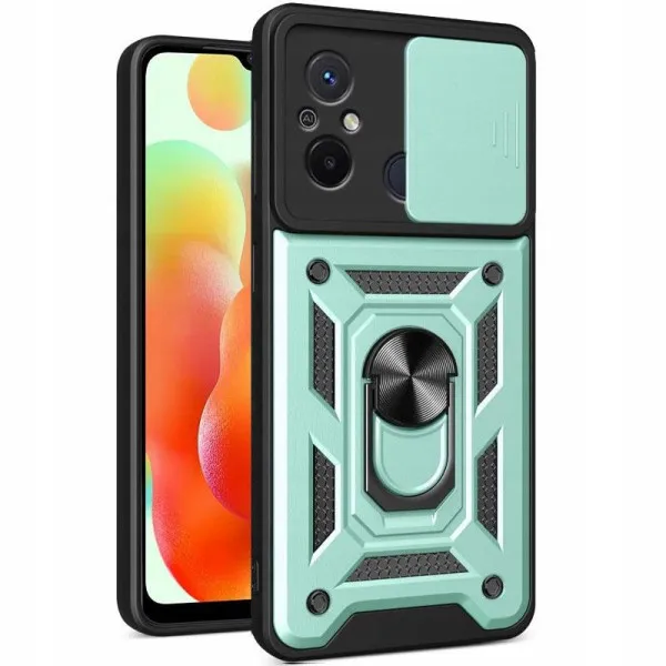 Чехол Ummi Camshield Serge Ring для Xiaomi Redmi 12C — Зеленый — фото 1 Чехол Ummi Camshield Serge Ring для Xiaomi Redmi 12C — Зеленый — фото 1