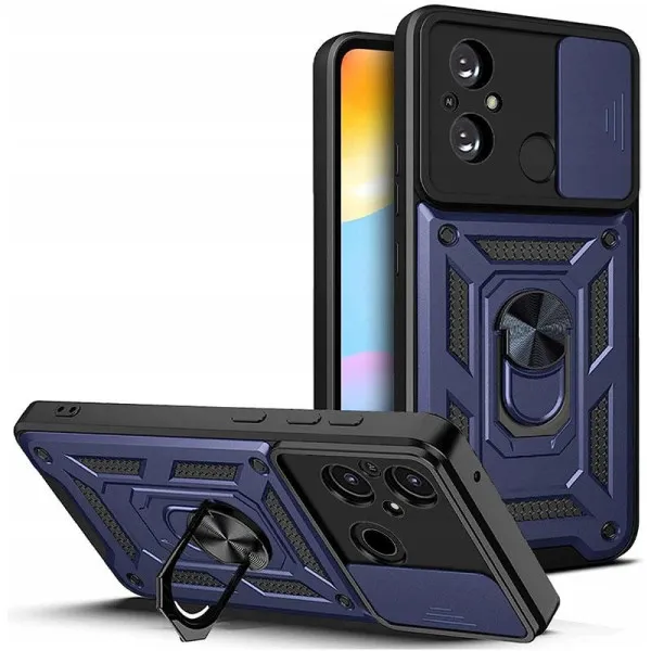 Чехол Ummi Camshield Serge Ring для Xiaomi Redmi 12C — Синий — фото 1 Чехол Ummi Camshield Serge Ring для Xiaomi Redmi 12C — Синий — фото 1