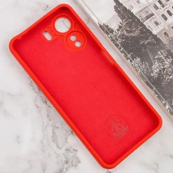 Чехол Silicone Cover Lakshmi Full Camera (AAA) with Logo для Xiaomi Redmi 13C / Poco C65 — Красный — фото 2