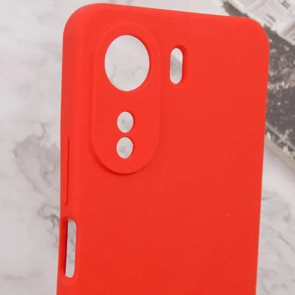 Чехол Silicone Cover Lakshmi Full Camera (AAA) with Logo для Xiaomi Redmi 13C / Poco C65 — Красный — фото 3