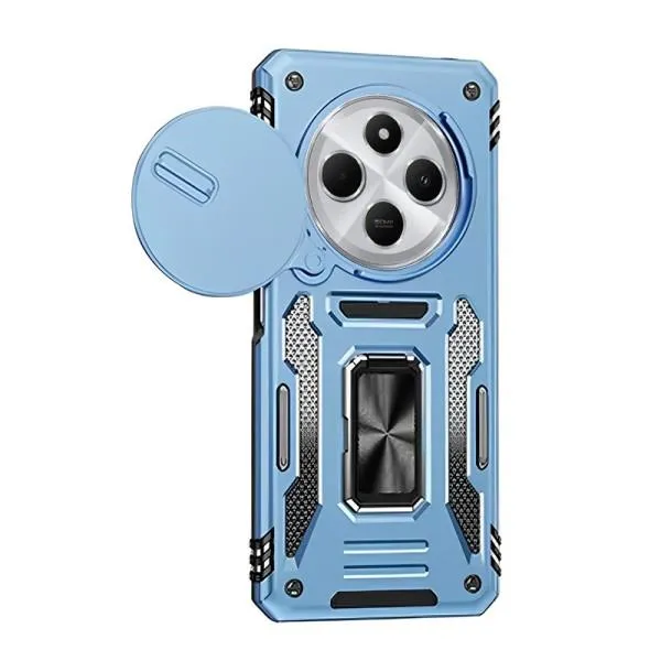 Ударопрочный чехол Camshield Army Ring для Xiaomi Redmi 14C / 17C / A4 / Poco C75 — Голубой — фото 1