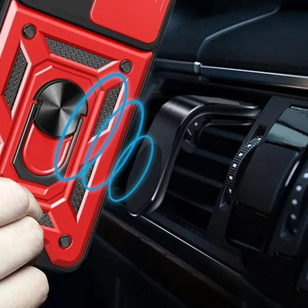 Чехол Ummi Camshield Serge Ring для Xiaomi Redmi 14C / 17C / A4 / Poco C75 / M7 5G — Красный — фото 3 Чехол Ummi Camshield Serge Ring для Xiaomi Redmi 14C / 17C / A4 / Poco C75 / M7 5G — Красный — фото 3
