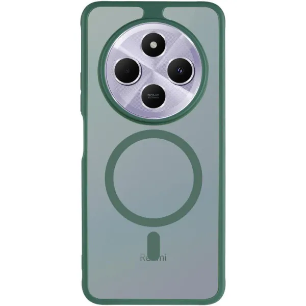 Чехол TPU Bloom with Magnetic Fit для Xiaomi Redmi 14C / A4 / Poco C75 / Poco M7 5G — Зеленый — фото 2 Чехол TPU Bloom with Magnetic Fit для Xiaomi Redmi 14C / A4 / Poco C75 / Poco M7 5G — Зеленый — фото 2