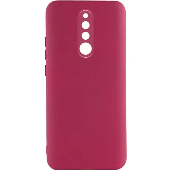 Чехол TPU GETMAN Liquid Silk Full Camera для Xiaomi Redmi 8 — Бордовый — фото 1