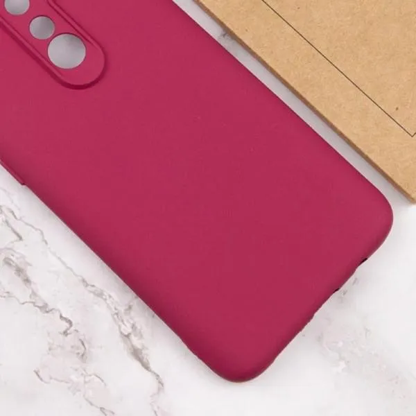 Чехол TPU GETMAN Liquid Silk Full Camera для Xiaomi Redmi 8 — Бордовый — фото 3