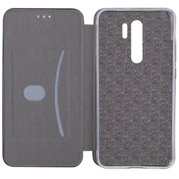 Кожаный чехол-книжка Classy для Xiaomi Redmi 9 — Синий — фото 3