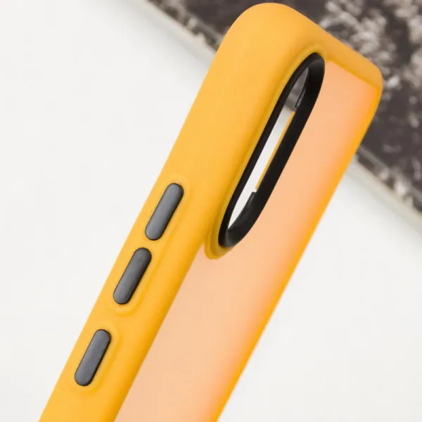 Чехол TPU+PC Lyon Frosted для Xiaomi Redmi 9A — Оранжевый — фото 4
