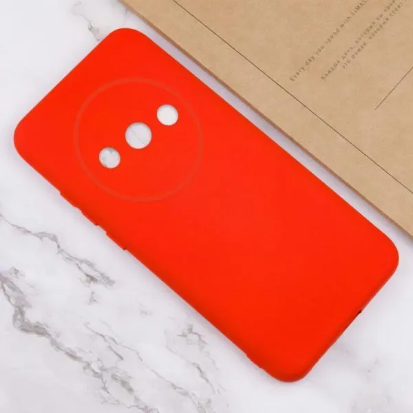 Чехол TPU GETMAN Liquid Silk Full Camera для Xiaomi Redmi A3 — Красный — фото 3