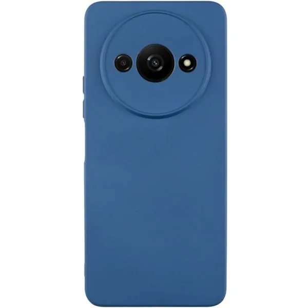 Чехол TPU GETMAN Liquid Silk Full Camera для Xiaomi Redmi A3 — Синий — фото 1