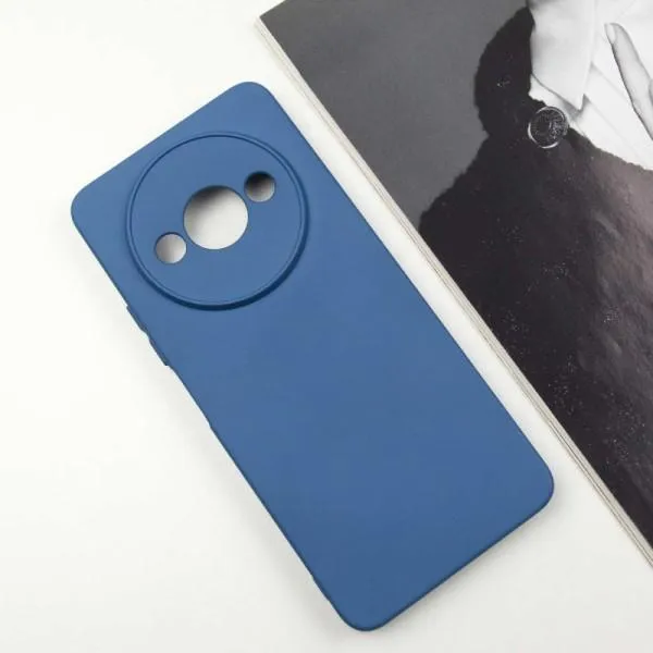 Чехол TPU GETMAN Liquid Silk Full Camera для Xiaomi Redmi A3 — Синий — фото 2