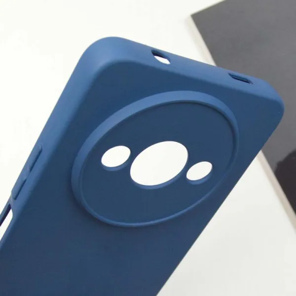Чехол TPU GETMAN Liquid Silk Full Camera для Xiaomi Redmi A3 — Синий — фото 4
