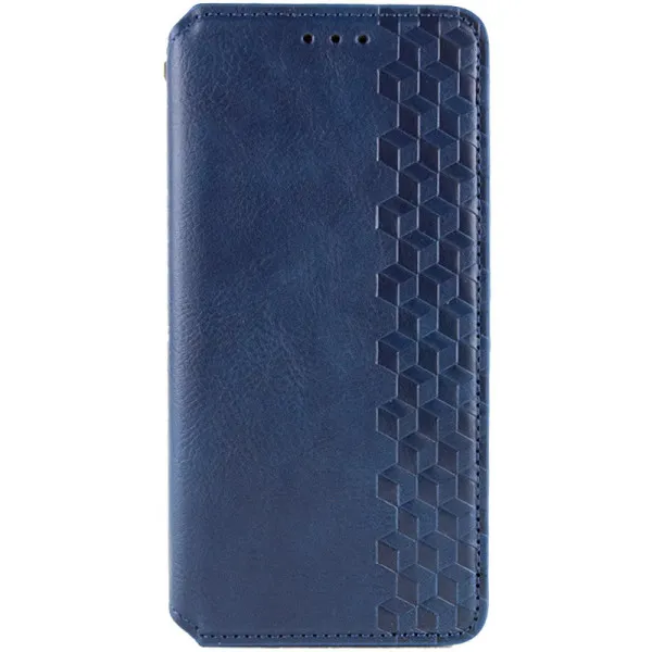 Кожаный чехол-книжка GETMAN Cubic (PU) для Xiaomi Redmi A7 Pro 4G / Poco C81 — Синий — фото 1
