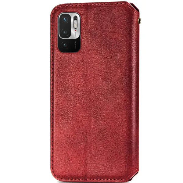 Шкіряний чохол-книжка GETMAN Cubic (PU) для Xiaomi Redmi Note 10 5G / Poco M3 Pro — Червоний — фото 4 Шкіряний чохол-книжка GETMAN Cubic (PU) для Xiaomi Redmi Note 10 5G / Poco M3 Pro — Червоний — фото 4