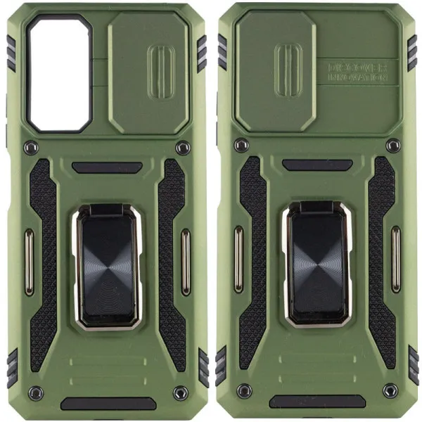 Ударопрочный чехол Camshield Army Ring для Xiaomi Redmi Note 11 (Global) / Note 11S / Note 12S — Оливковый — фото 1 Ударопрочный чехол Camshield Army Ring для Xiaomi Redmi Note 11 (Global) / Note 11S / Note 12S — Оливковый — фото 1
