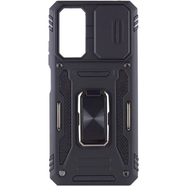 Ударостійкий чохол Camshield Army Ring для Xiaomi Redmi Note 11 (Global) / Note 11S / Note 12S — Чорний — фото 4