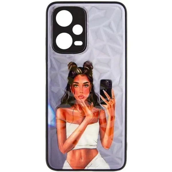 TPU+PC чехол Prisma Ladies для Xiaomi Redmi Note 12 Pro 5G — Black in White — фото 5