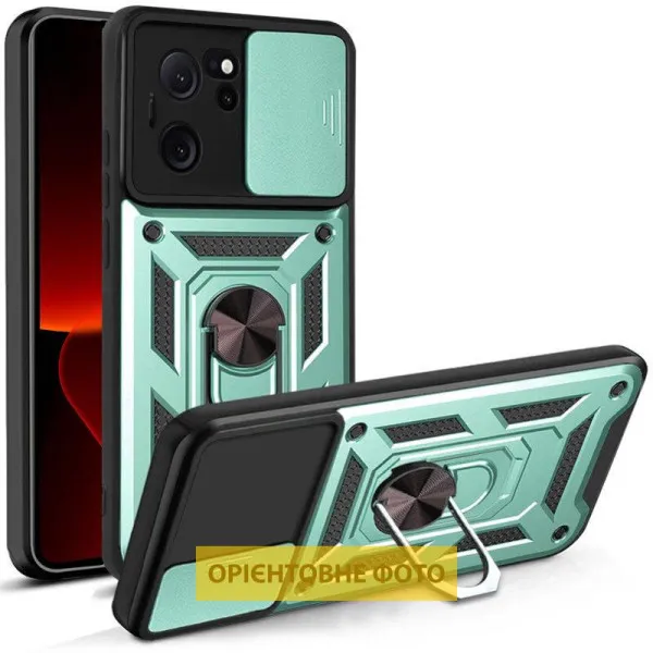 Чехол Ummi Camshield Serge Ring для Xiaomi Poco X5 Pro 5G / Redmi Note 12 Pro 5G — Зеленый