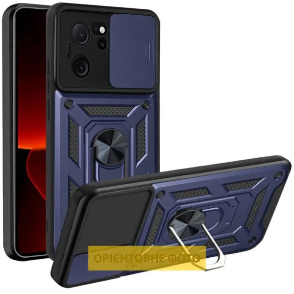 Чехол Ummi Camshield Serge Ring для Xiaomi Poco X5 Pro 5G / Redmi Note 12 Pro 5G — Синий