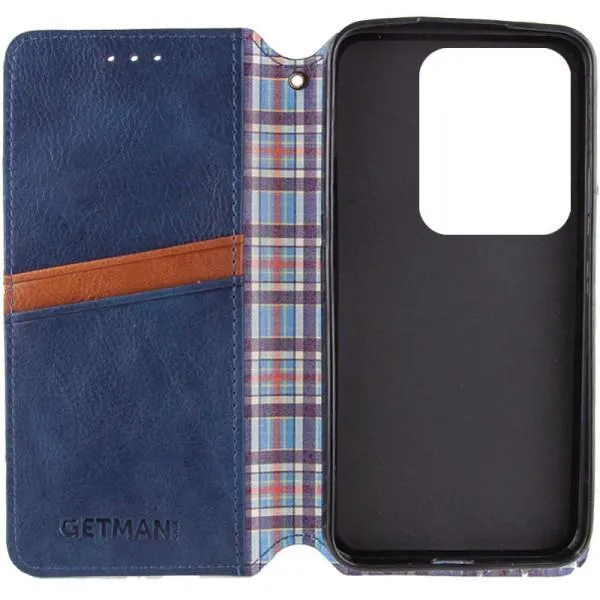 Шкіряний чохол-книжка GETMAN Cubic (PU) для Xiaomi Redmi Note 13 5G — Синій — фото 3 Шкіряний чохол-книжка GETMAN Cubic (PU) для Xiaomi Redmi Note 13 5G — Синій — фото 3