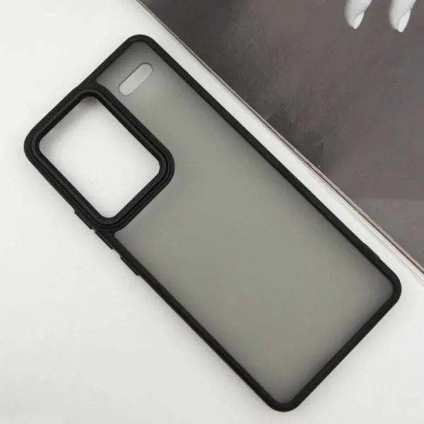 Чехол TPU+PC Lyon Frosted для Xiaomi Redmi Note 13 Pro+ — Черный — фото 2