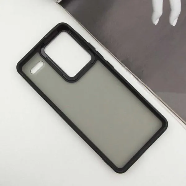 Чехол TPU+PC Lyon Frosted для Xiaomi Redmi Note 13 Pro+ — Черный — фото 3