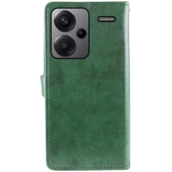 Кожаный чехол-книжка GETMAN Gallant (PU) для Xiaomi Redmi Note 13 Pro+ — Зеленый — фото 3