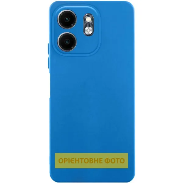 Чехол TPU GETMAN Liquid Silk Full Camera для Xiaomi Redmi Note 13 4G — Синий