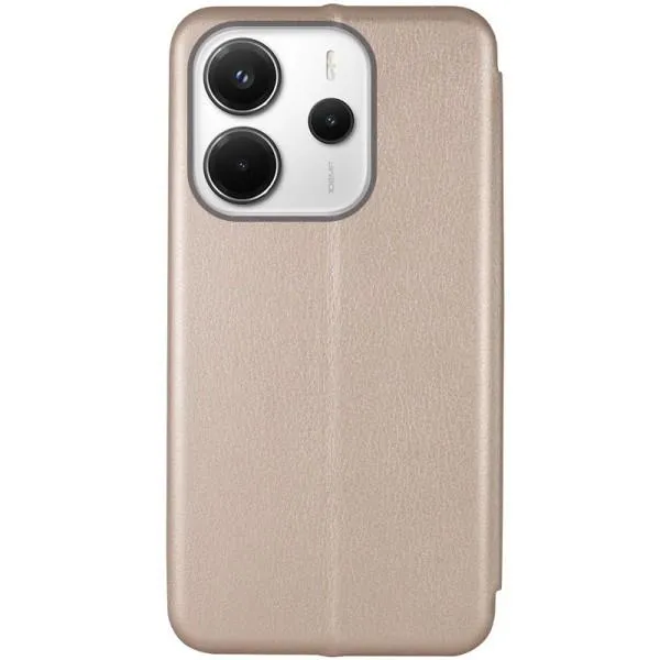 Кожаный чехол-книжка Classy для Xiaomi Redmi Note 14 4G (Int. version) — Золотой — фото 2 Кожаный чехол-книжка Classy для Xiaomi Redmi Note 14 4G (Int. version) — Золотой — фото 2