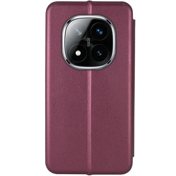 Шкіряний чохол-книжка Classy для Xiaomi Redmi Note 14 Pro 5G / 14 Pro+ 5G — Бордовий — фото 3 Шкіряний чохол-книжка Classy для Xiaomi Redmi Note 14 Pro 5G / 14 Pro+ 5G — Бордовий — фото 3